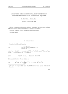 ASYMPTOTIC BEHAVIOUR OF OSCILLATORY SOLUTIONS OF A FOURTH-ORDER NONLINEAR DIFFERENTIAL EQUATION (