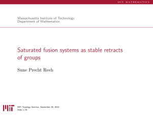 Saturated fusion systems as stable retracts of groups Sune Precht Reeh