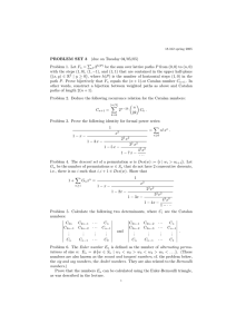 PROBLEM SET 3 (due on Tuesday 04/05/05) P Problem 1. Let F