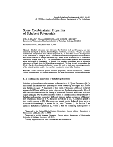 Some Combinatorial Properties of Schubert Polynomials