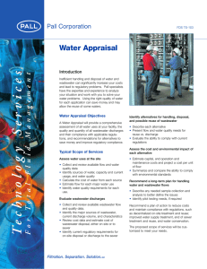 Water Appraisal Introduction