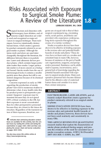 S Risks Associated with Exposure to Surgical Smoke Plume: