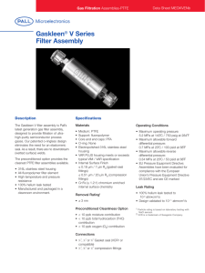 Gaskleen V Series Filter Assembly ®
