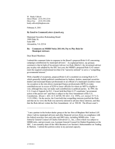 February 8, 2011 Municipal Securities Rulemaking Board 1900 Duke St. Suite 600