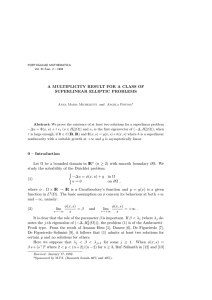 A MULTIPLICITY RESULT FOR A CLASS OF SUPERLINEAR ELLIPTIC PROBLEMS