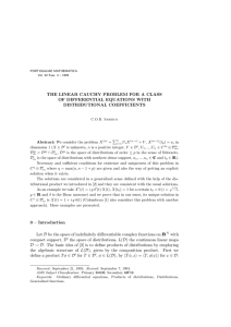 THE LINEAR CAUCHY PROBLEM FOR A CLASS OF DIFFERENTIAL EQUATIONS WITH