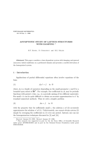ASYMPTOTIC STUDY OF LATTICE STRUCTURES WITH DAMPING *