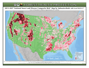 2013-2027 National Insect and Disease Composite Risk* Map by Subwatersheds