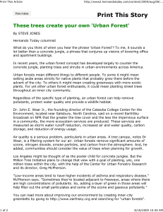 Print This Story These trees create your own 'Urban Forest'