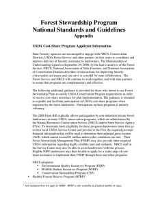 Forest Stewardship Program National Standards and Guidelines Appendix