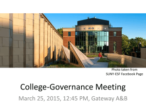 College-Governance Meeting March 25, 2015, 12:45 PM, Gateway A&amp;B Photo taken from