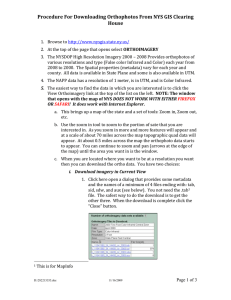 Procedure For Downloading Orthophotos From NYS GIS Clearing House