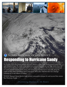 Responding to Hurricane Sandy NOAA’s National Ocean Service