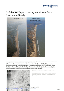 NASA Wallops recovery continues from Hurricane Sandy