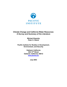 Climate Change and California Water Resources: