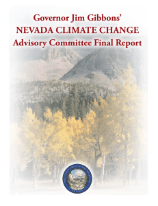 Governor Jim Gibbons’ NEVADA CLIMATE CHANGE Advisory Committee Final Report