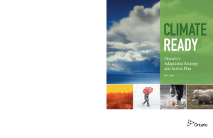 CLIMATE READY Ontario’s Adaptation Strategy