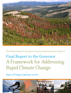 A Framework for Addressing Rapid Climate Change Final Report to the Governor T