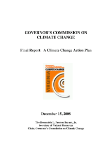 GOVERNOR’S COMMISSION ON CLIMATE CHANGE