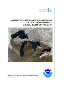 A GREAT LAKES SUPPLEMENT ADAPTING TO CLIMATE CHANGE: A PLANNING GUIDE www.noaa.gov