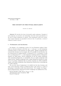 THE CONCEPT OF STRUCTURAL REGULARITY