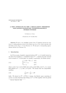 A NEW APPROACH TO THE L -REGULARITY THEOREMS FOR LINEAR STATIONARY NONHOMOGENEOUS