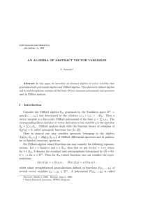 AN ALGEBRA OF ABSTRACT VECTOR VARIABLES