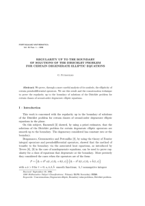 REGULARITY UP TO THE BOUNDARY OF SOLUTIONS OF THE DIRICHLET PROBLEM