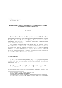 DOUBLY STOCHASTIC COMPOUND POISSON PROCESSES IN EXTREME VALUE THEORY