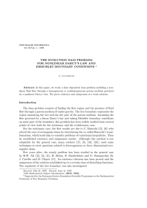 THE EVOLUTION DAM PROBLEM FOR NONLINEAR DARCY’S LAW AND