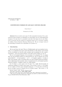 CONTINUOUS NORMS ON LOCALLY CONVEX SPACES