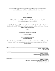 International Diversification Opportunities for Real Estate Investment Portfolios: