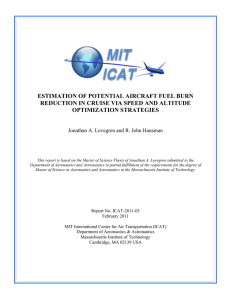 ESTIMATION OF POTENTIAL AIRCRAFT FUEL BURN OPTIMIZATION STRATEGIES