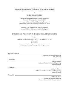 Stimuli-Responsive Polymer Nanotube Arrays KHEK-KHIANG CHIA