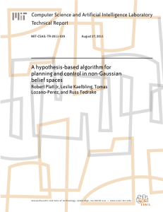 A hypothesis-based algorithm for planning and control in non-Gaussian belief spaces