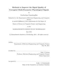 Methods to Improve the Signal Quality of Corrupted Multi-Parameter Physiological Signals