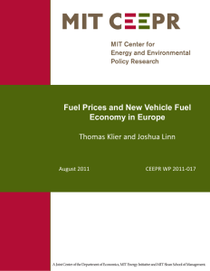 Fuel Prices and New Vehicle Fuel Economy in Europe