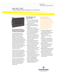 Albér BDS-256XL Full-Scale Battery Testing And Diagnostics For UPS Systems Monitoring Business-Critical Continuity