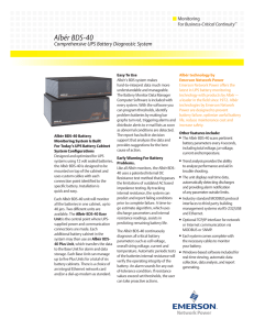 Albér BDS-40 Comprehensive UPS Battery Diagnostic System Monitoring Business-Critical Continuity