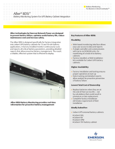 Alber BDSi Battery Monitoring System For UPS Battery Cabinet Integration