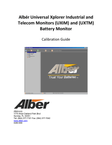Albér Universal Xplorer Industrial and Telecom Monitors (UXIM) and (UXTM) Battery Monitor