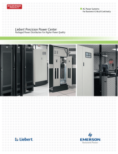 Liebert Precision Power Center Packaged Power Distribution For Higher Power Quality