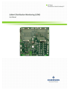 Liebert Distribution Monitoring (LDM) User Manual AC Power Business-Critical Continuity™
