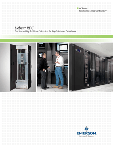 Liebert RDC The Simpler Way To Wire A Colocation Facility Or Internet... AC Power