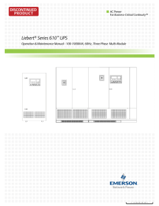 Liebert Series 610 UPS DISCONTINUED