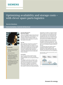 Optimizing availability and storage costs – with clever spare parts logistics