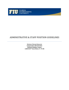 ADMINISTRATIVE &amp; STAFF POSITION GUIDELINES