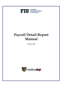 Payroll Detail Report Manual  February 2016