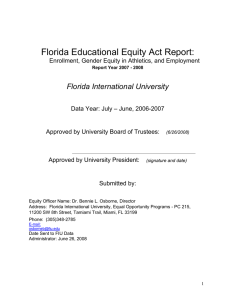 Florida Educational Equity Act Report:  Florida International University