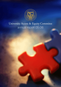 annual report 05.06 University Access &amp; Equity Commitee